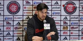 Rossi em coletiva do Flamengo nos EUA