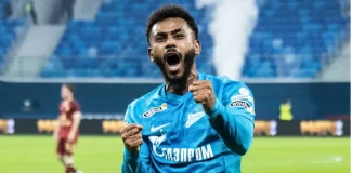 Wendel comemora gol pelo Zenit