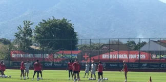 Bayer Leverkusen treina no Ninho do Urubu