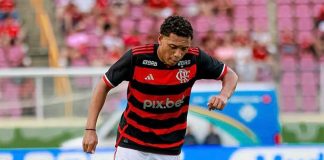 Daniel Sales em campo pelo Flamengo