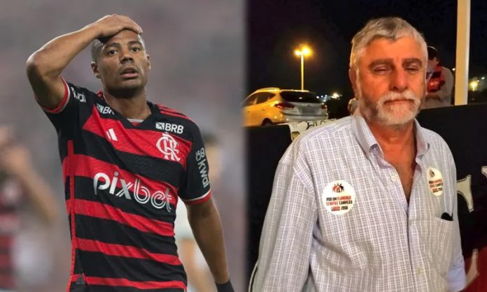 O meia De la Cruz e o médico do Flamengo Runco