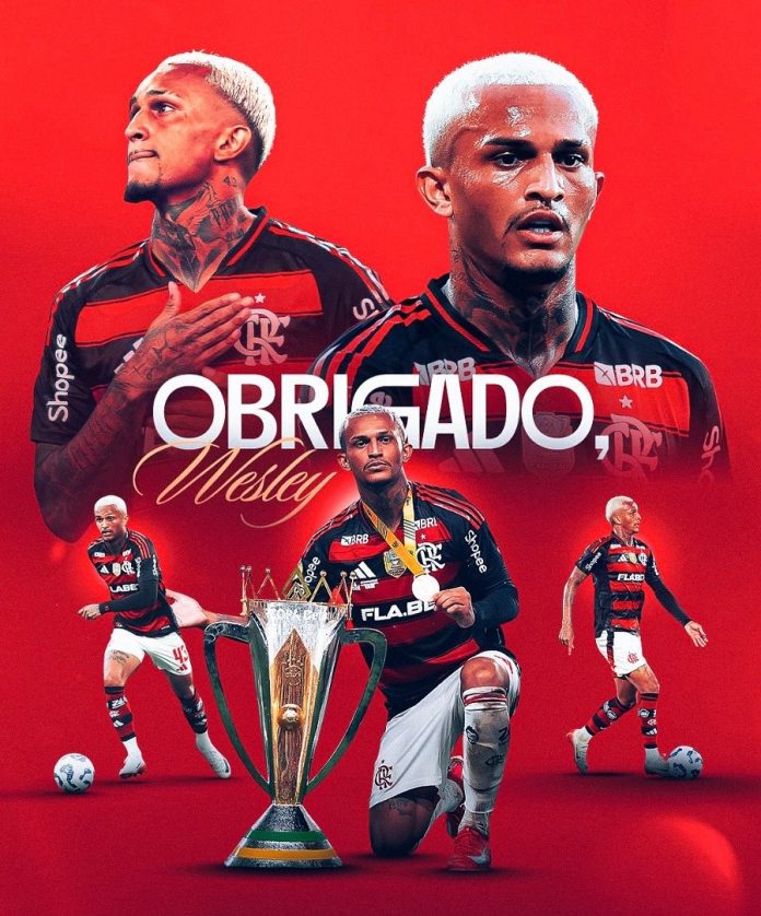 Flamengo se despede do lateral direito Wesley