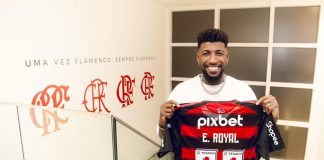 Emerson Royal é anunciado pelo Flamengo — Foto: Adriano Fontes / Flamengo
