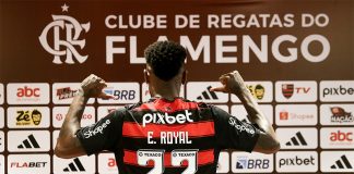 Emerson Royal em sua apresentação no Flamengo - FOTO: Gilvan de Souza/Flamengo