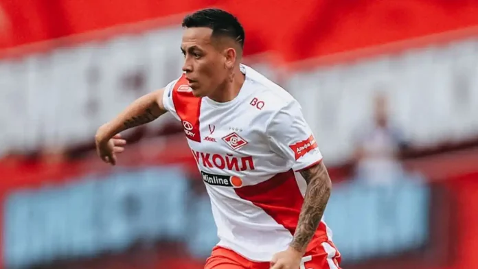 Esequiel Barco em campo pelo Spartak Moscou
