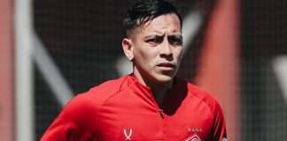 Esequiel Barco em campo pelo Spartak Moscou