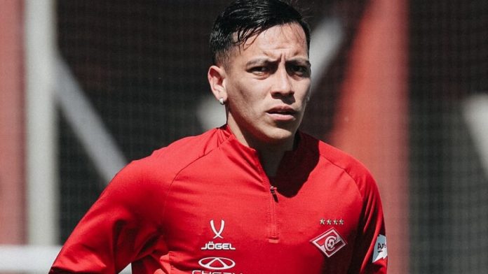 Esequiel Barco em campo pelo Spartak Moscou
