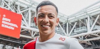 Esequiel Barco em campo pelo Spartak Moscou