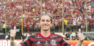 Filipe Luís campeão da Libertadores da América pelo Flamengo em 2019