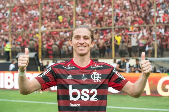 Filipe Luís campeão da Libertadores da América pelo Flamengo em 2019