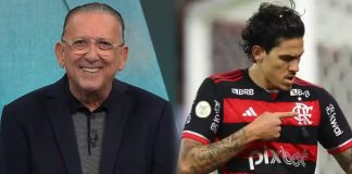 Galvão Bueno e o artilheiro Pedro