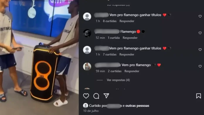 Torcedores do Flamengo no Instagram do Emerson Royal