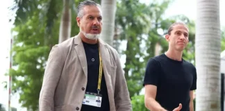 José Boto e o técnico Filipe Luís