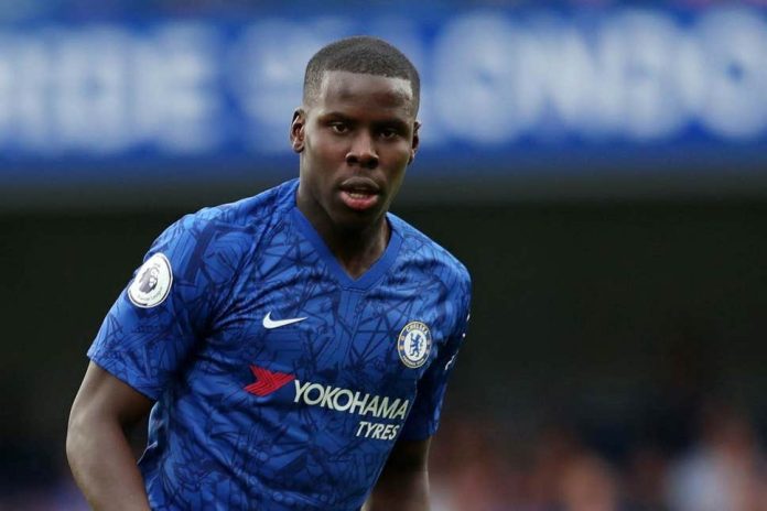 Kurt Zouma em campo pelo Chelsea