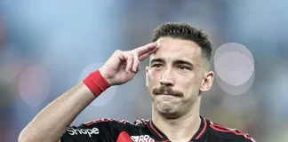Leo Ortiz em campo pelo Flamengo