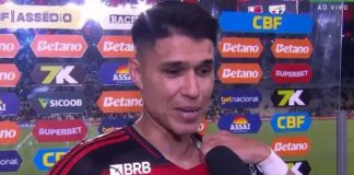 Luiz Araújo em entrevista após vitória do Flamengo