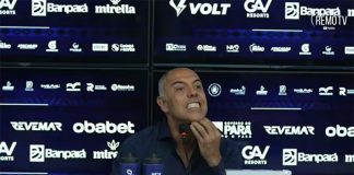 Marcos Braz evita falar sobre polêmica envolvendo De La Cruz: "Está aqui..." — Foto: Reprodução/Remo TV