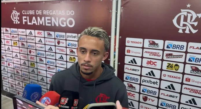 Matheus Gonçalves em entrevista após vitória do Flamengo sobre o Fluminense