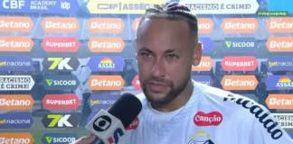 Neymar em entrevista após vitória do Santos sobre o Flamengo