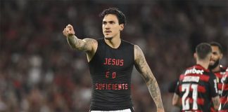 Pedro marca o gol da vitória do Flamengo sobre o Fluminense