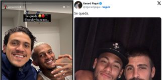 Post de Pedro e Wesley semelhante ao post de Piqué com Neymar