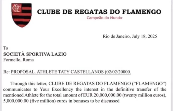 Teórica proposta do Flamengo por Taty Castellanos