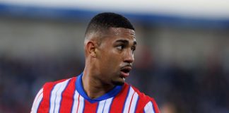 Samuel Lino em campo pelo Atlético de Madrid