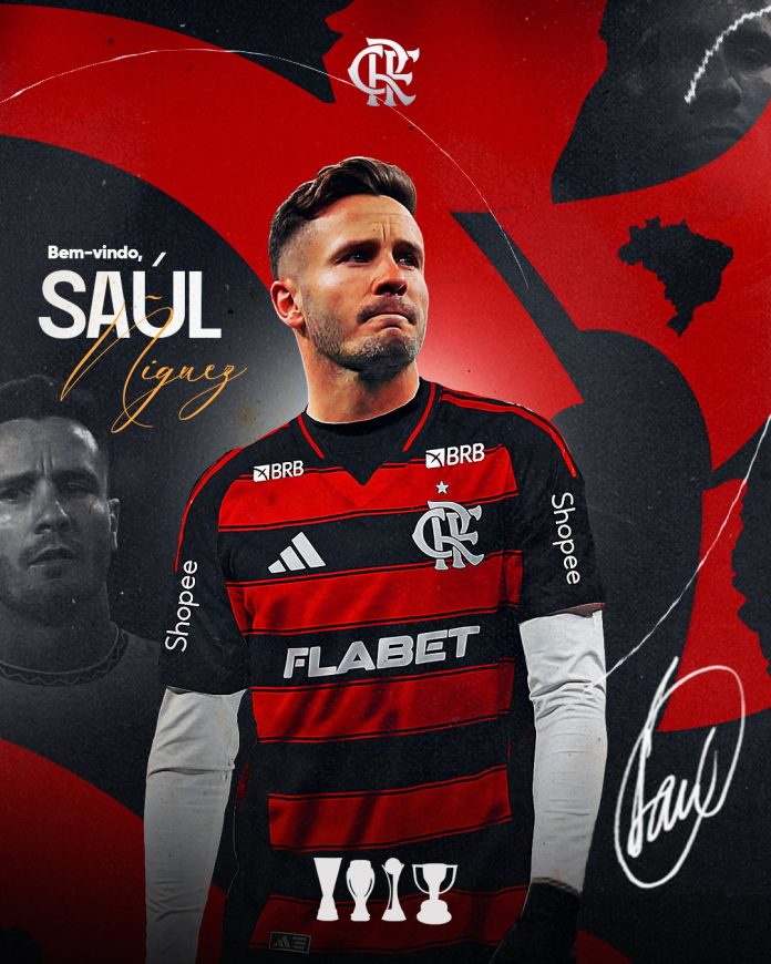 Flamengo anunciou a chegada do espanhol Saúl Ñíguez