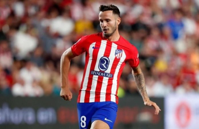 Saúl Ñíguez em campo pelo Atlético de Madrid