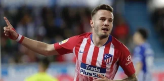Saúl em campo pelo Atlético de Madrid