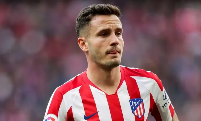Saúl Ñíguez em campo pelo Atlético de Madrid