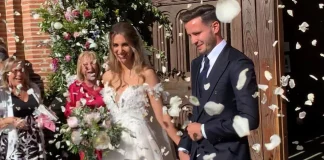 Saul Ñíguez e sua esposa Yaiza Salamanca