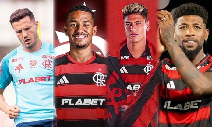 Reforços do Flamengo, Saúl Ñíguez, Samuel Lino, Jorge Carrascal e Emerson Royal