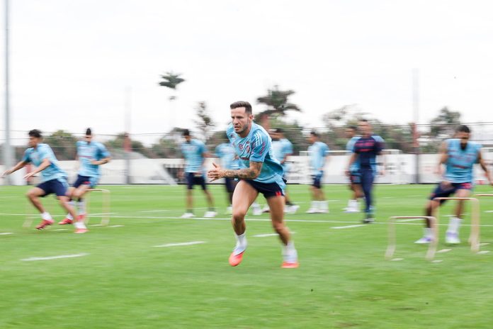 Saul em treino do Flamengo no Ninho do Urubu - FOTO: Gilvan de Souza/Flamengo