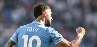 Valentín Castellanos em campo pela Lazio