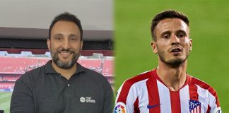 VSR comentarista da TNT Sports e o meio campo espanhol Saúl
