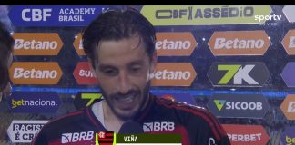 Vina em entrevista jogo entre Flamengo x Atlético-MG