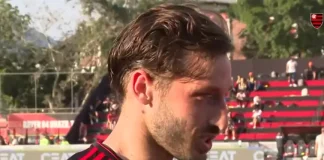 Viña em entrevista após goleada do Flamengo sobre o Bayer Leverkusen