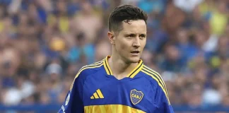 Ander Herrera em campo pelo Boca Juniors