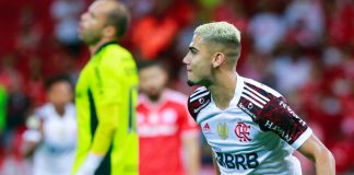 Andreas Pereira marca para o Flamengo contra o Internacional no Beira-Rio