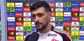 Arrascaeta em entrevista após vitória do Flamengo sobre o Internacional