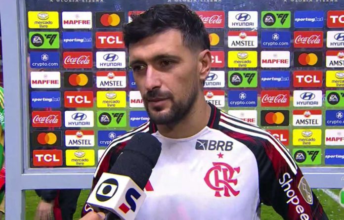 Arrascaeta em entrevista após vitória do Flamengo sobre o Internacional