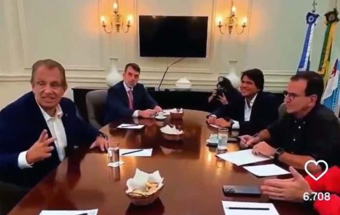BAP, Eduardo Paes em reunião do Flamengo com a Prefeitura pelo terreno do Gasômetro