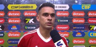 Borré em entrevista após derrota do Internacional para o Flamengo