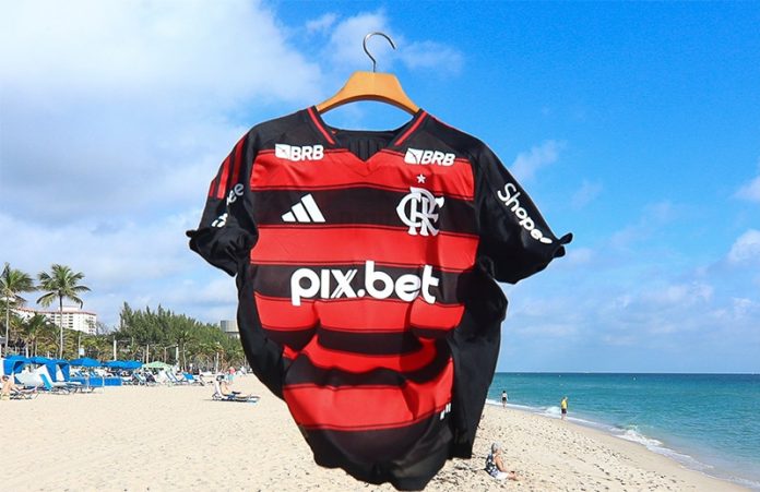 Camisa do Flamengo com patrocínio da Pixbet