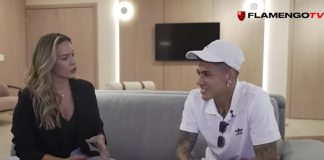 Carrascal e Dani Boaventura em entrevista para Flamengo TV