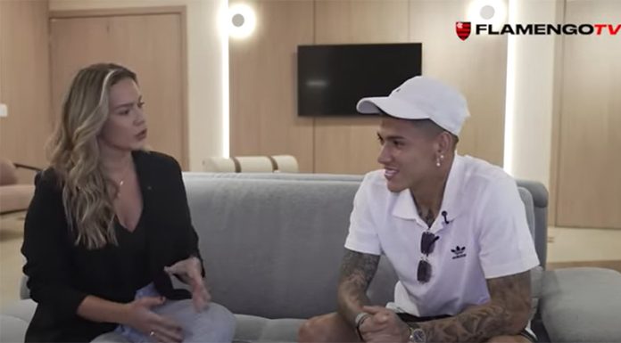 Carrascal e Dani Boaventura em entrevista para Flamengo TV
