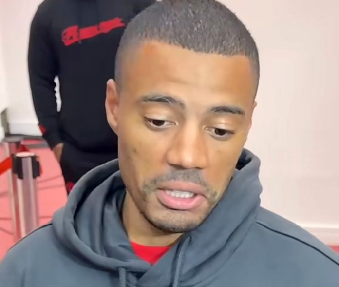 De la Cruz em entrevista na zona mista após vitória do Flamengo sobre o Internacional
