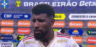 Emerson Royal em entrevista após empate do Flamengo com o Ceará