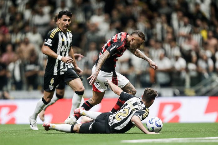 Everton Cebolinha marcou o gol da vitória do Flamengo sobre o Atético-MG - FOTO: Gilvan de Souza / Flamengo